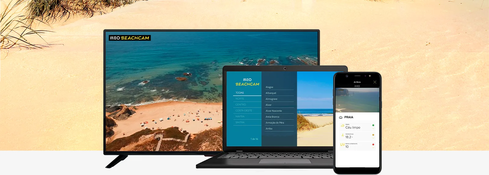 Este verão usa o MEO BEACHCAM onde quer que estejas