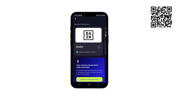 Telemóvel com ecrã da App my MEO