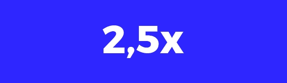 2,5×