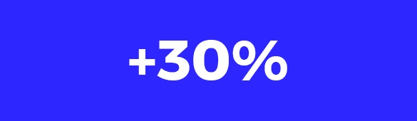 +30%