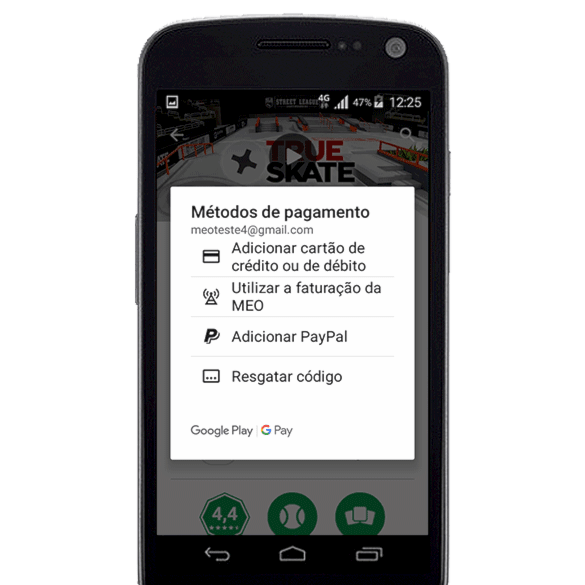 Google Play - Paga com MEO