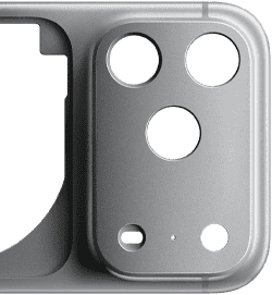 Vista traseira do iPhone 17 Pro, com estrutura unibody forjada em alumínio