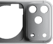 Vista traseira do iPhone 17 Pro, com estrutura unibody forjada em alumínio