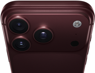 Vista traseira do iPhone 18 Pro Max na cor bordô (vermelho-escuro), com sistema de câmaras Pro Fusion no topo, 3 lentes, aberturas variáveis parcialmente fechadas, flash, microfone e sensor LiDAR, vista superior da antena de rede móvel, moldura plana com cantos arredondados