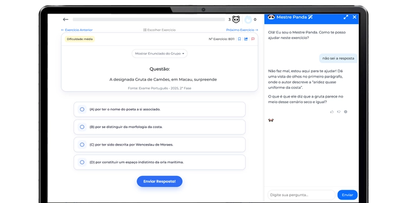 Resolve e recebe feedback